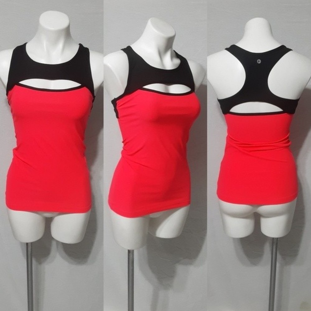 90 Degree by Reflex Cutout Racerback Active Tank Top Athleisure Yoga Gymwear S